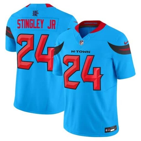 Men's Derek Stingley Jr. Blue Houston Texans #24 Vapor F.U.S.E. Limited Jersey